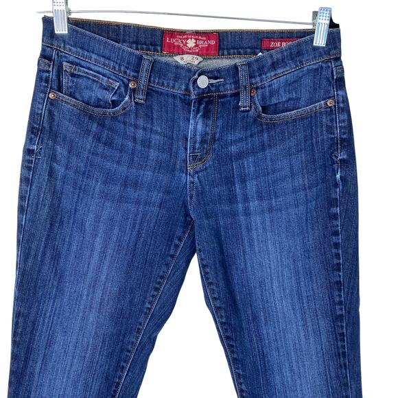Lucky Brand Sz 8/29 ‘Zoe Boot’ Jeans Bootcut  Dark Wash Stonewashed Y2K Western - Picture 3 of 15